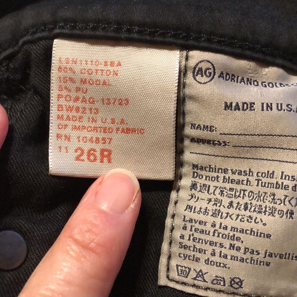 Adriano Goldschmied The Stilt Black Cigarette Jeans 26R - Picture 6 of 6